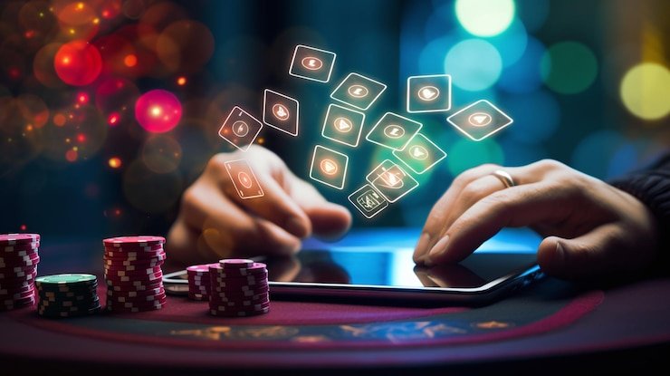 Live gaple table at tkp288 slot with dealer and multiple players seated
