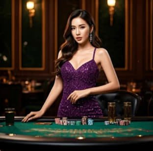 Live dealer distributing three-card Teen Patti hands on tkp288 slot